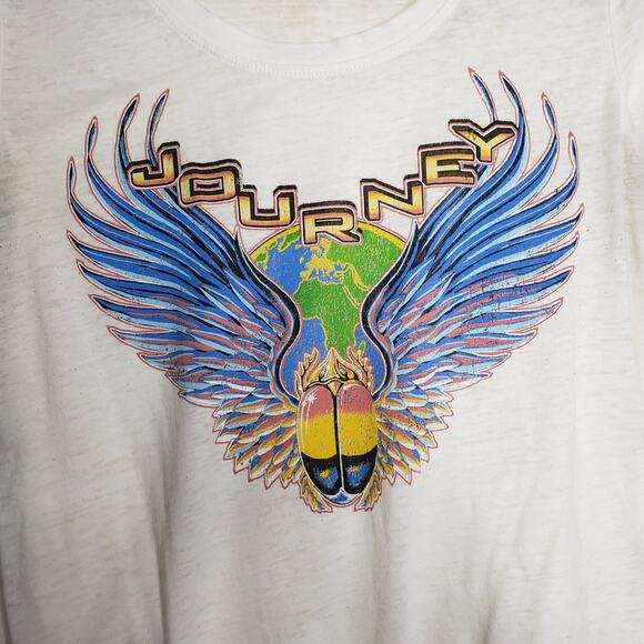 Journey| Scarab White Faded Burnout Tee - Picture 6 of 13